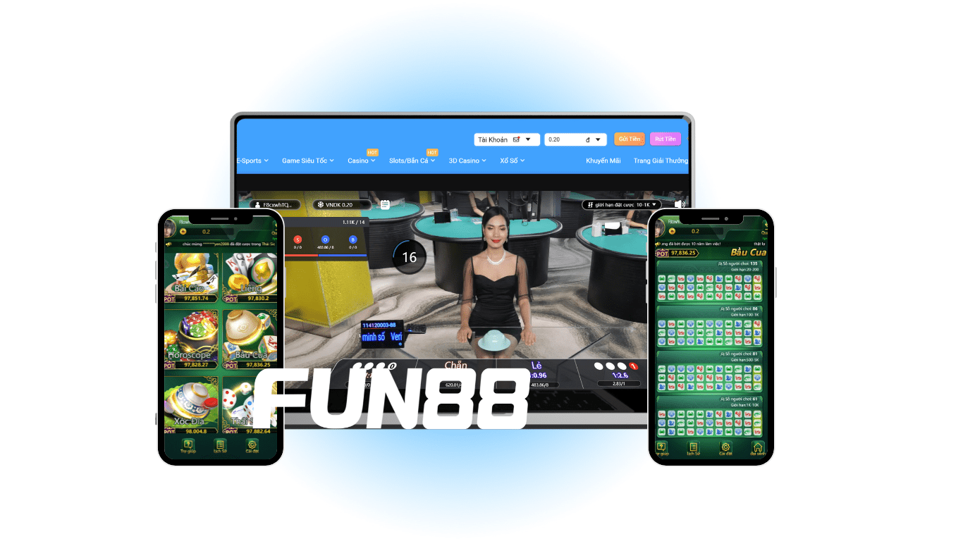 Giao diện casino online tại fun88 trên các nền tảng khác nhau-min