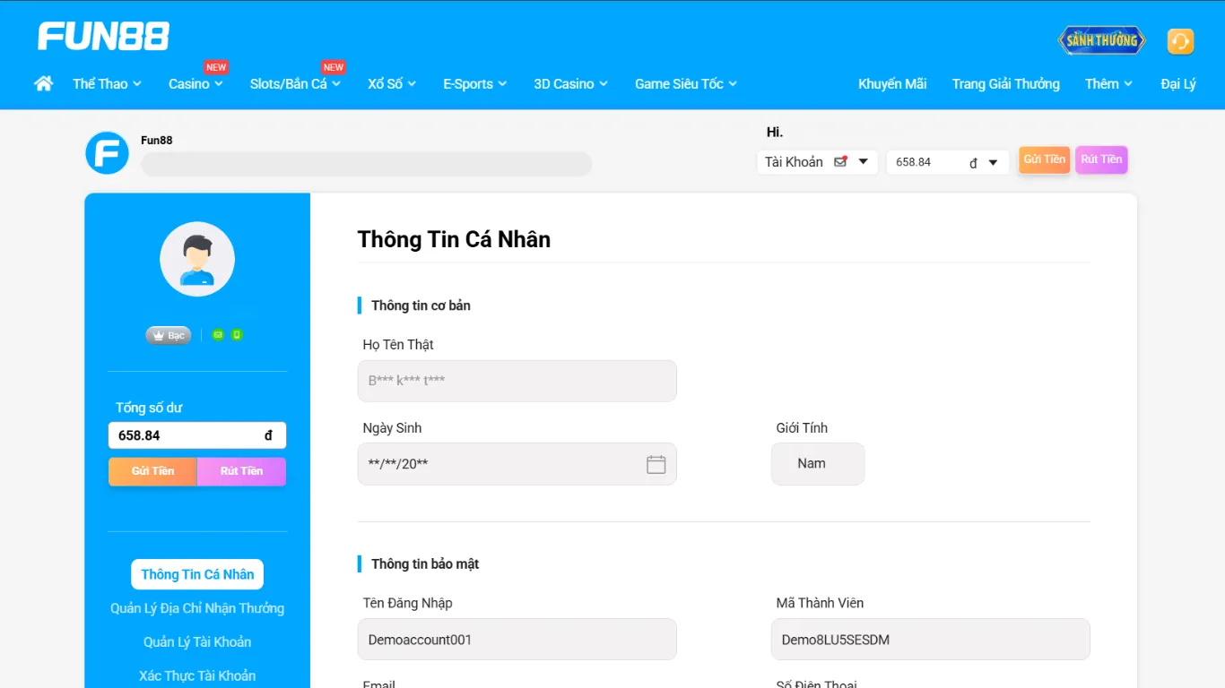 Cập nhật tất cả các thông tin cá nhân để tham gia chương trình
