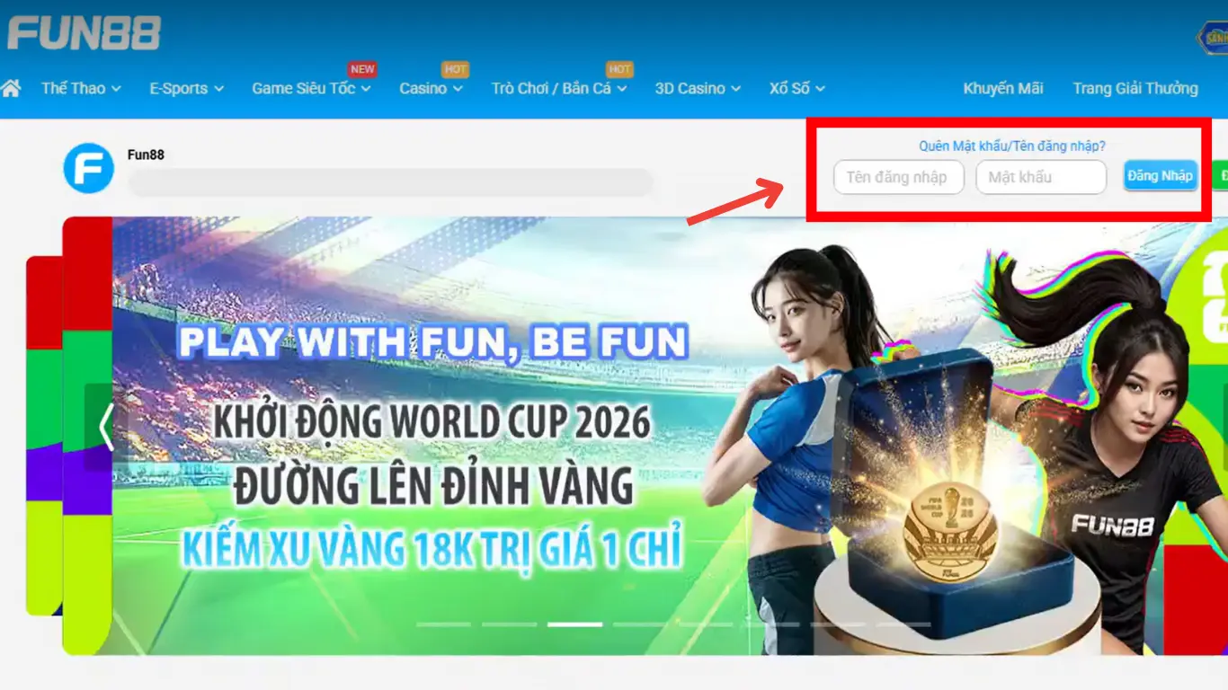 rút tiền fun88 bước 1