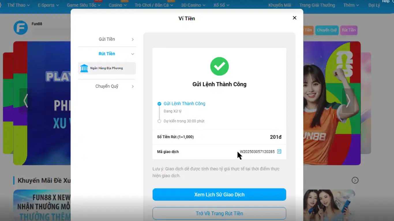 rút tiền fun88 bước 3