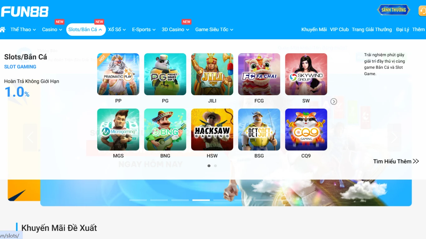 Link vào FUN88 gốc sở hữu kho game đa dạng