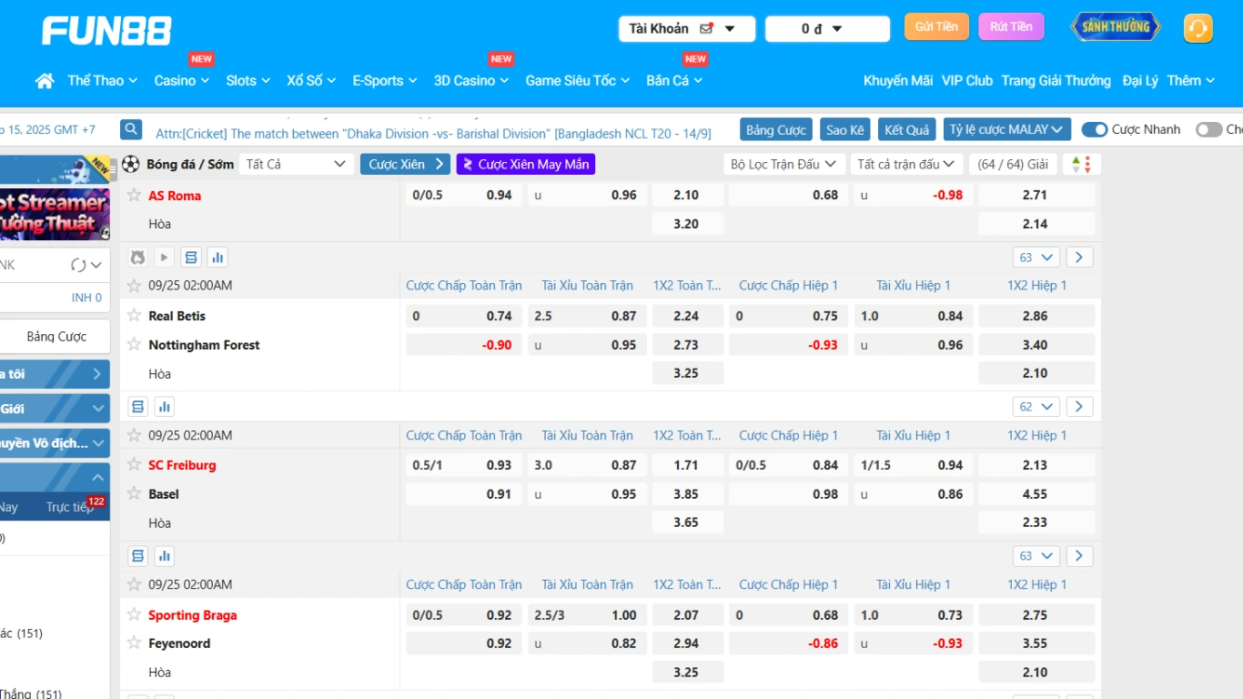 Thuật ngữ cá cược bóng đá với tỷ lệ độ